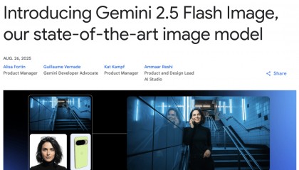 谷歌发布最强图像模型Gemini 2.5 Flash Image