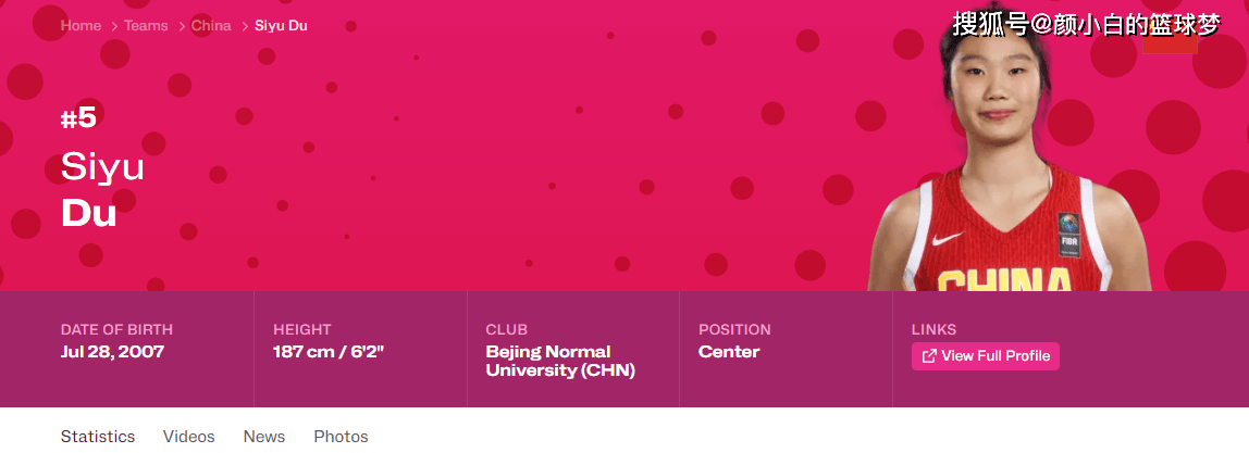 U19世界杯前瞻:张子宇缺席三中锋最高1.95米 实力榜第七仍能冲8强