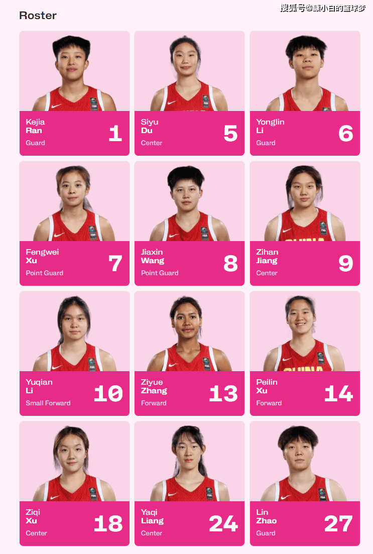 U19世界杯前瞻:张子宇缺席三中锋最高1.95米 实力榜第七仍能冲8强