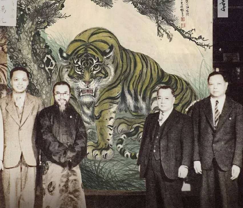 虎王张善孖“虎踞龙蟠”当年芝加哥洪门一万国币购藏